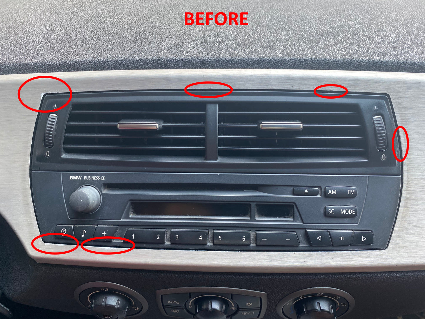 Radio & Central Air Vent trim for BMW Z4 E85, E86